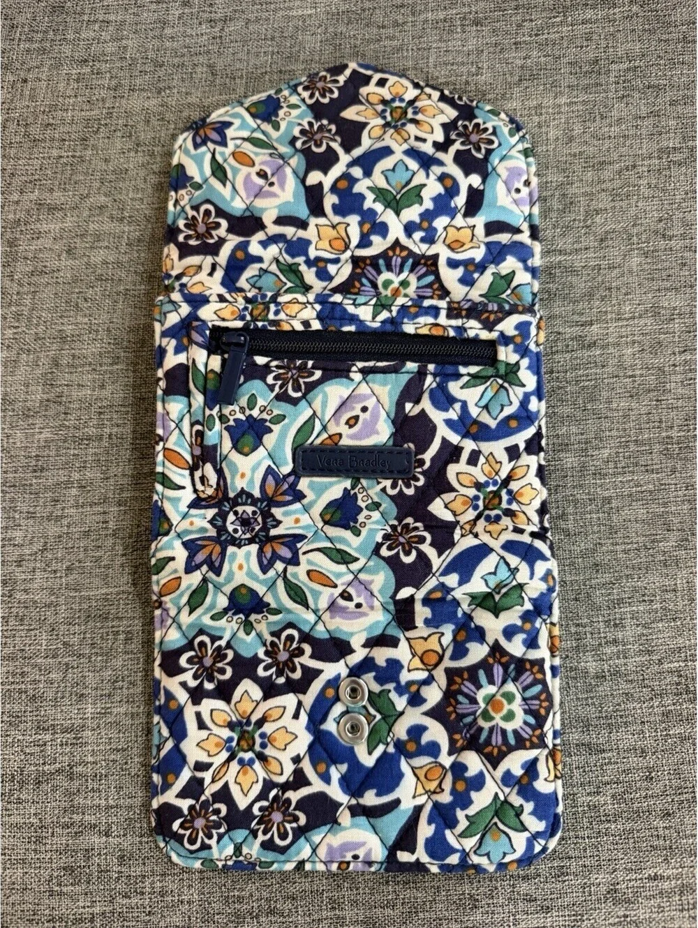 Vera Bradley RFID Mini Trifold Wallet In Lisbon Medallion